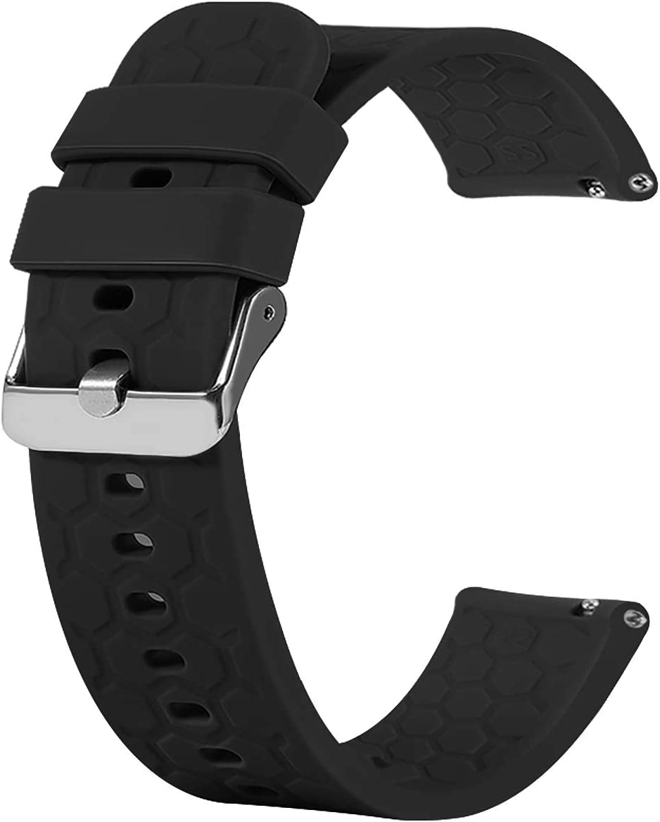 Bands Compatible with Veryfitpro Smart Watch Id205/Id205L/Id215G/Id205U/Id205S/Id216/Uwatch 3/Uwatch Ufit/Uwatch GT, for GRV FC1/FC5 19Mm Soft Silicone Quick Release Bands