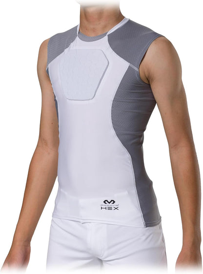 Youth Chest Protector for Baseball - HEX Padded Compression Shirt with Sternum Protection