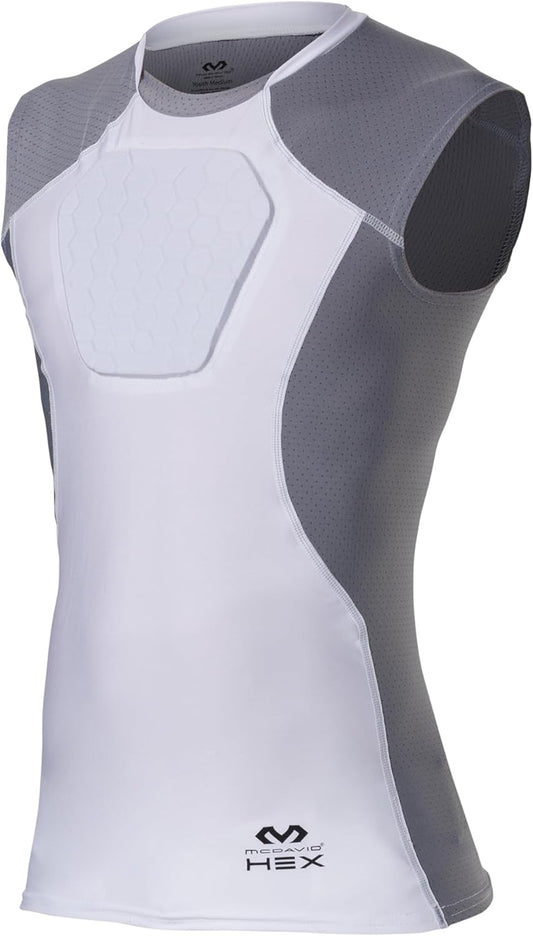 Youth Chest Protector for Baseball - HEX Padded Compression Shirt with Sternum Protection
