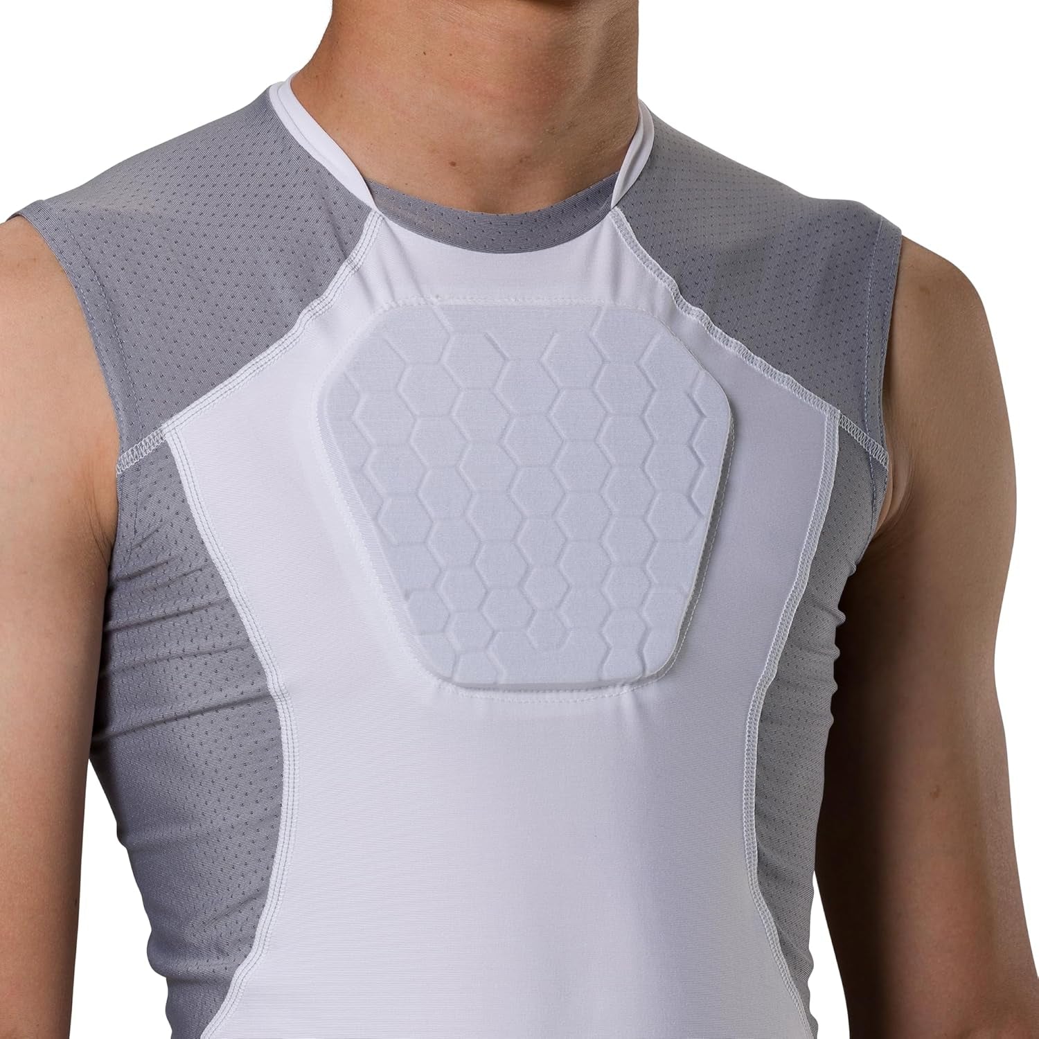 Youth Chest Protector for Baseball - HEX Padded Compression Shirt with Sternum Protection