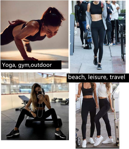 Exercise Outfits for Women 2 Pieces Ribbed Seamless Yoga Outfits Sports Bra and Leggings Set Tracksuits 2 Piece