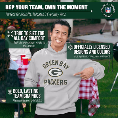 NFL Adult Gameday Hooded Sweatshirt - Poly Fleece Cotton Blend - Stay Warm and Represent Your Team in Style